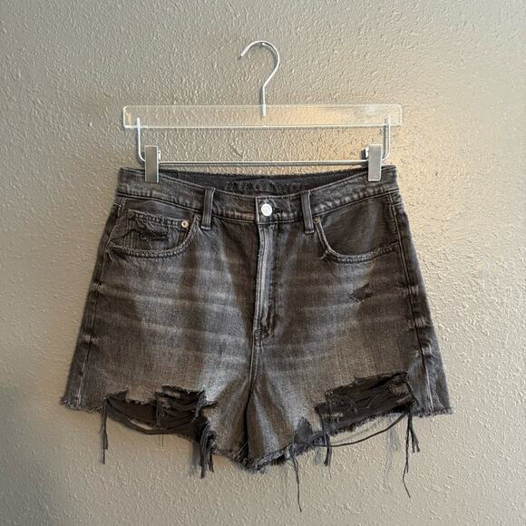 American Eagle NWT High Rise 90s Boyfriend Short Black Size 8 - Picture 3 of 7